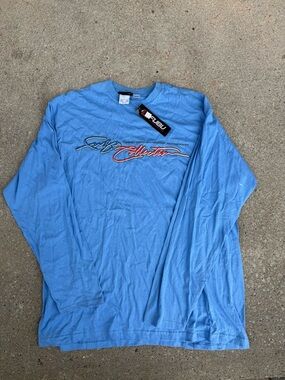 FUBU Men’s Long Sleeve Graphic Shirt - Light Blue